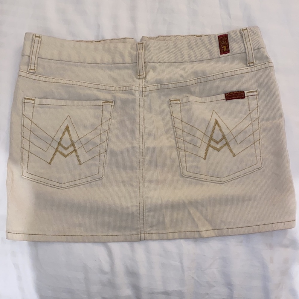 Beige seven for mankind mini skirt